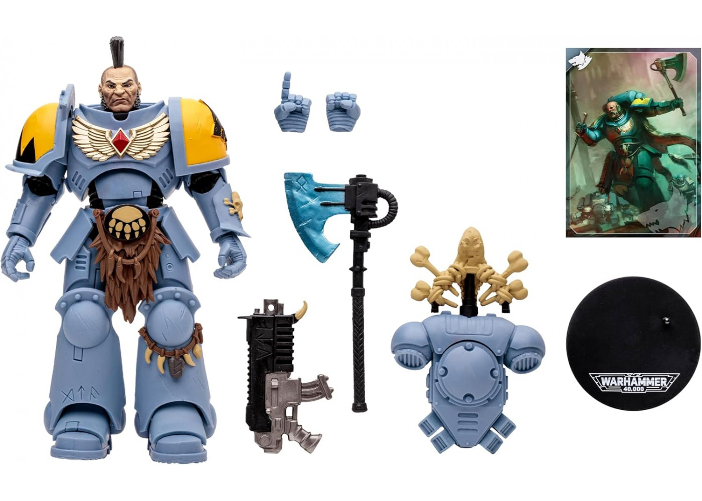 Фигурка Вархаммер Воин Волчьей гвардии Warhammer Space Wolves Wolf Guard McFarlane 10932