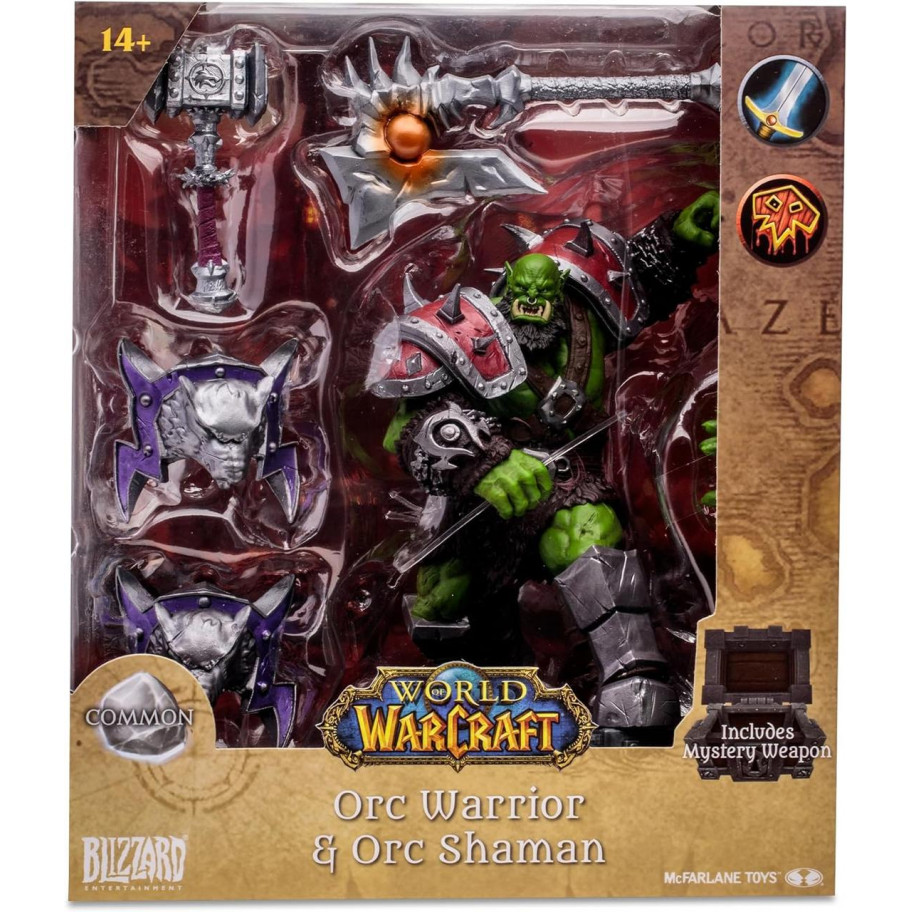 Фігурка Варкрафт (примʼята коробка) Орк Воїн-Шаман World of Warcraft Orc: Shaman/Warrior (Common) McFarlane B1
