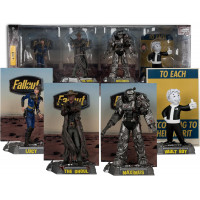 Набір Фігурок Фоллаут 4 шт Люсі Максимус Гуль Хлопець з Скрині Fallout Lucy Maximus The Ghoul Vault Boy McFarl
