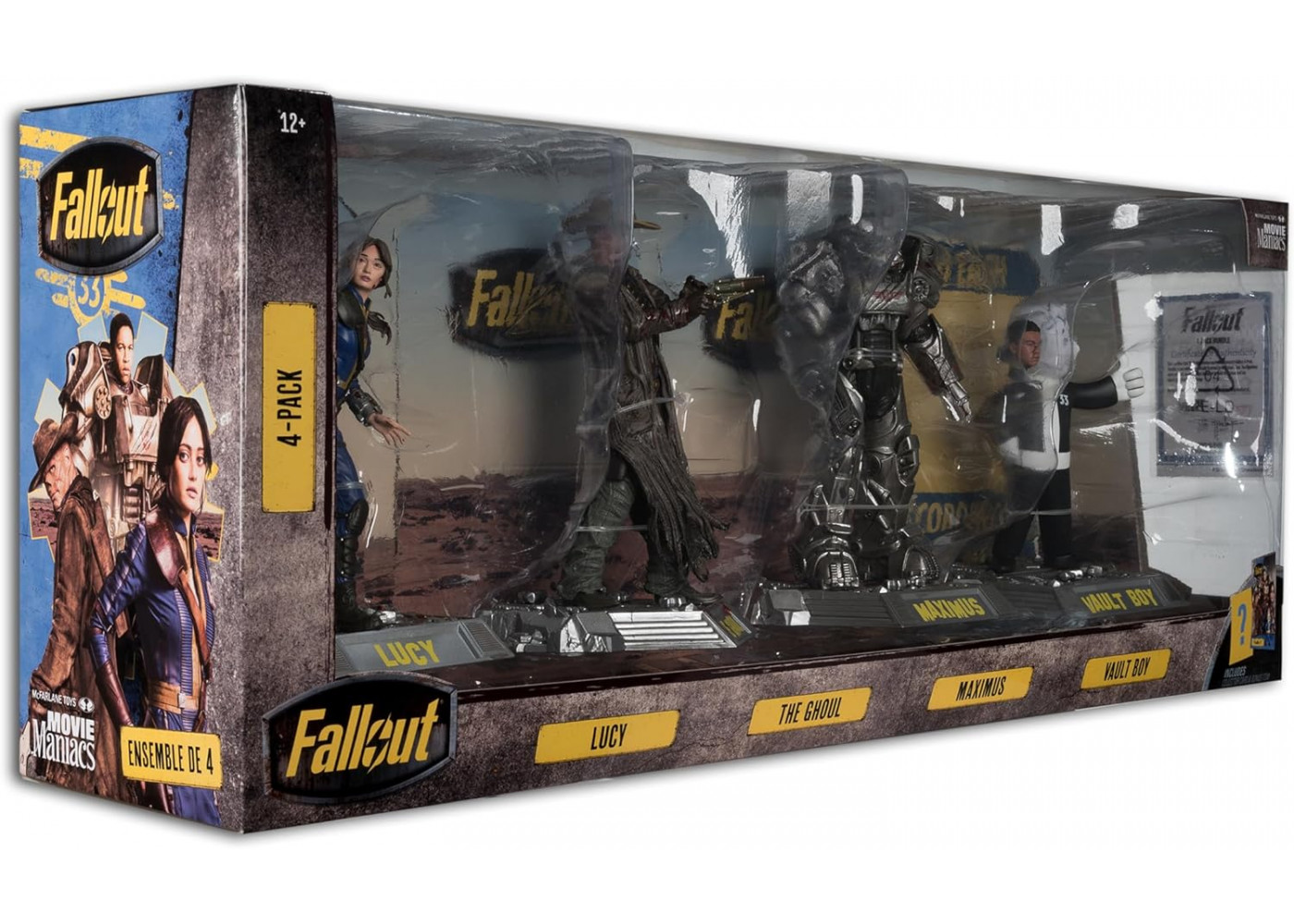 Набір Фігурок Фоллаут 4 шт Люсі Максимус Гуль Хлопець з Скрині Fallout Lucy Maximus The Ghoul Vault Boy McFarlane 14097