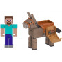 Набор игрушек Майнкрафт Стив и Осёл Minecraft Steve and Donkey Mattel JCN54