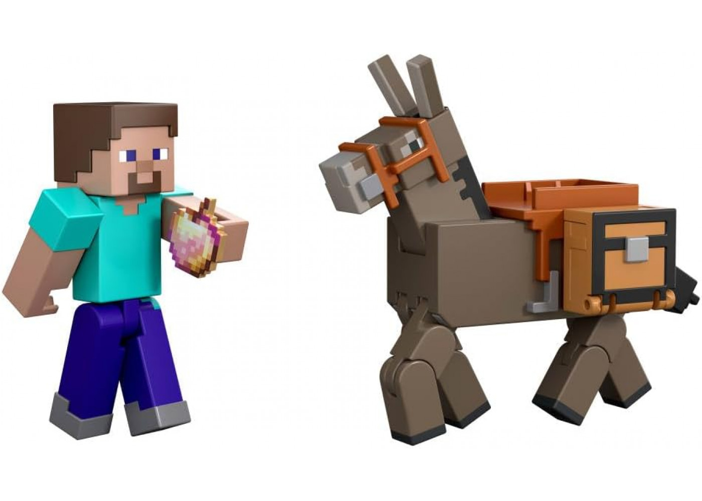 Набор игрушек Майнкрафт Стив и Осёл Minecraft Steve and Donkey Mattel JCN54