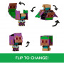 Набор 2 в 1 Майнкрафт Парусник и Дельфин 9,5 см Minecraft Flippin’ Figs Mattel JCY31