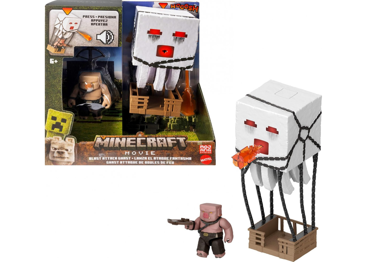 Игрушка Майнкрафт Гаст Взрывная Атака со звуком Minecraft Blast Attack Ghast Mattel JFB69