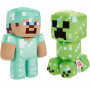 Набор 2 шт Мягкая Игрушка Майнкрафт Стив и Крипер 20 см Minecraft Plush Steve & Creeper Mattel HPM21