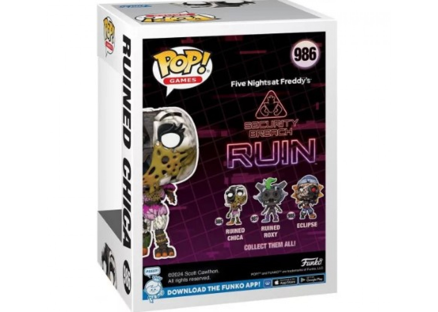 Фигурка Фанко (Примята Коробка) Чика Пять ночей с Фредди №986 Five Nights Freddy's Ruined Chica Funko B72471