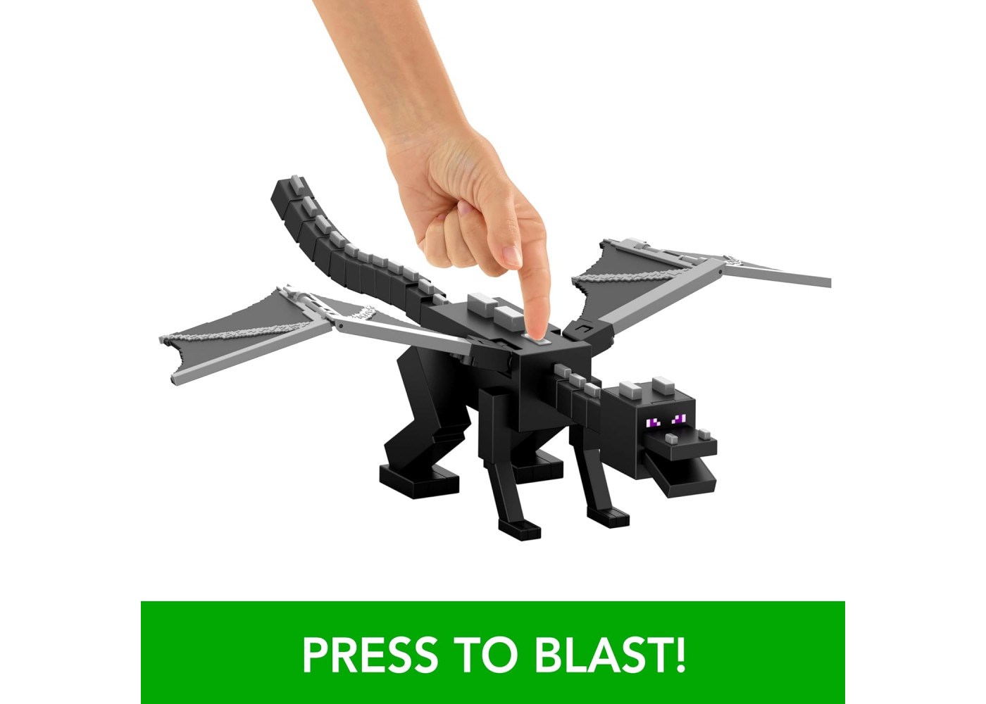 Інтерактивна Фігурка Майнкрафт Ендер Дракон 55 см Minecraft Dragon's Breath Attack Ender Dragon Mattel JKC13