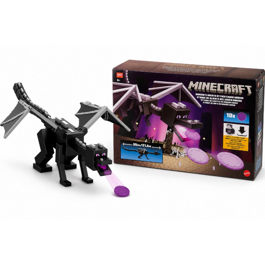 Інтерактивна Фігурка Майнкрафт Ендер Дракон 55 см Minecraft Dragon's Breath Attack Ender Dragon Mattel JKC13