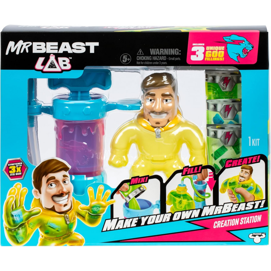 Фігурка Гуджитсу Лабораторія Містера Біста Goo Jit Zu Make Your Own MrBeast Moose Toys 24774