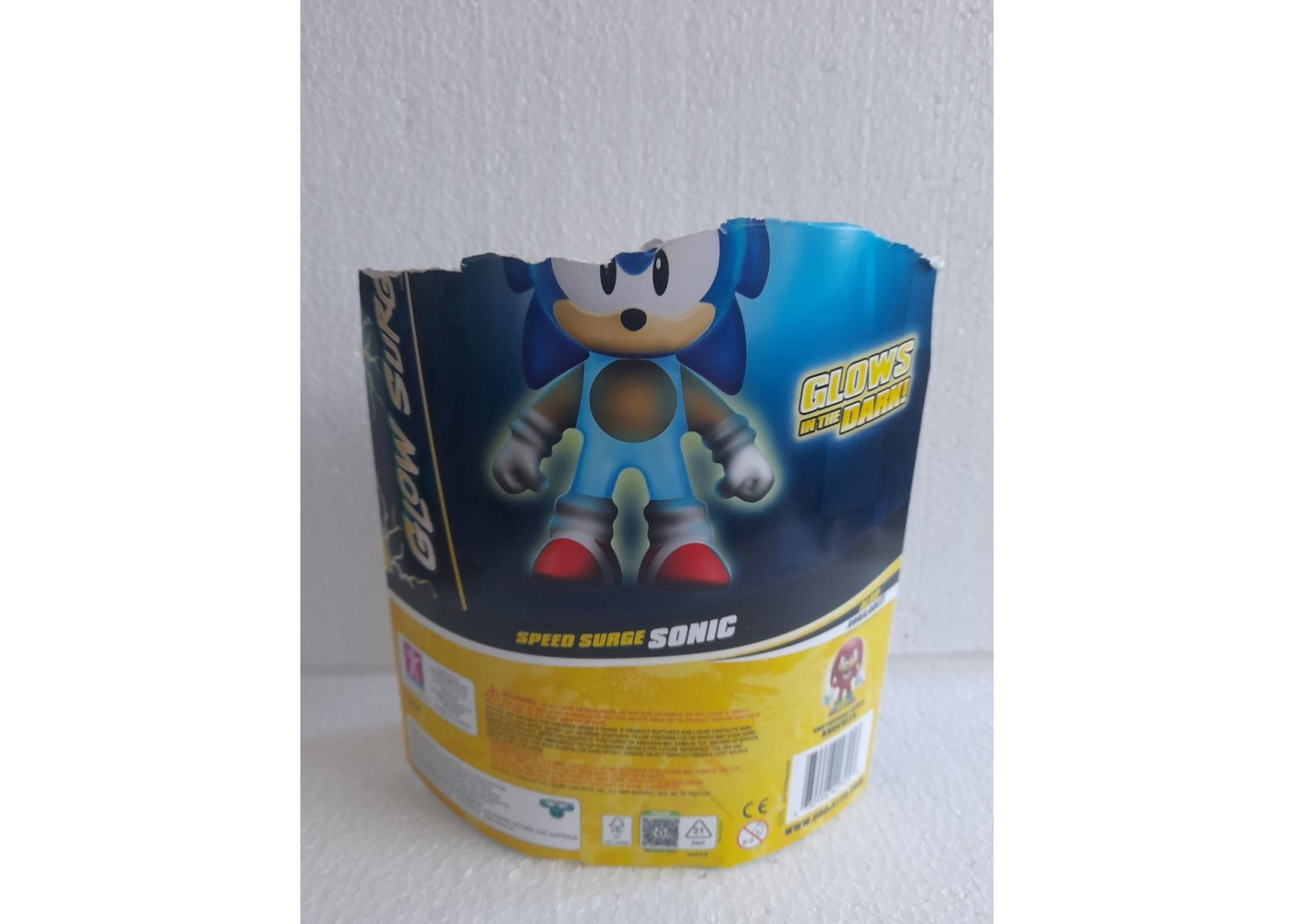 Фігурка Стретч-Антистрес (Уцінка) Goo Jit Zu Соник Світиться у Темряві Sonic The Hedgehog Glow Surge B42745