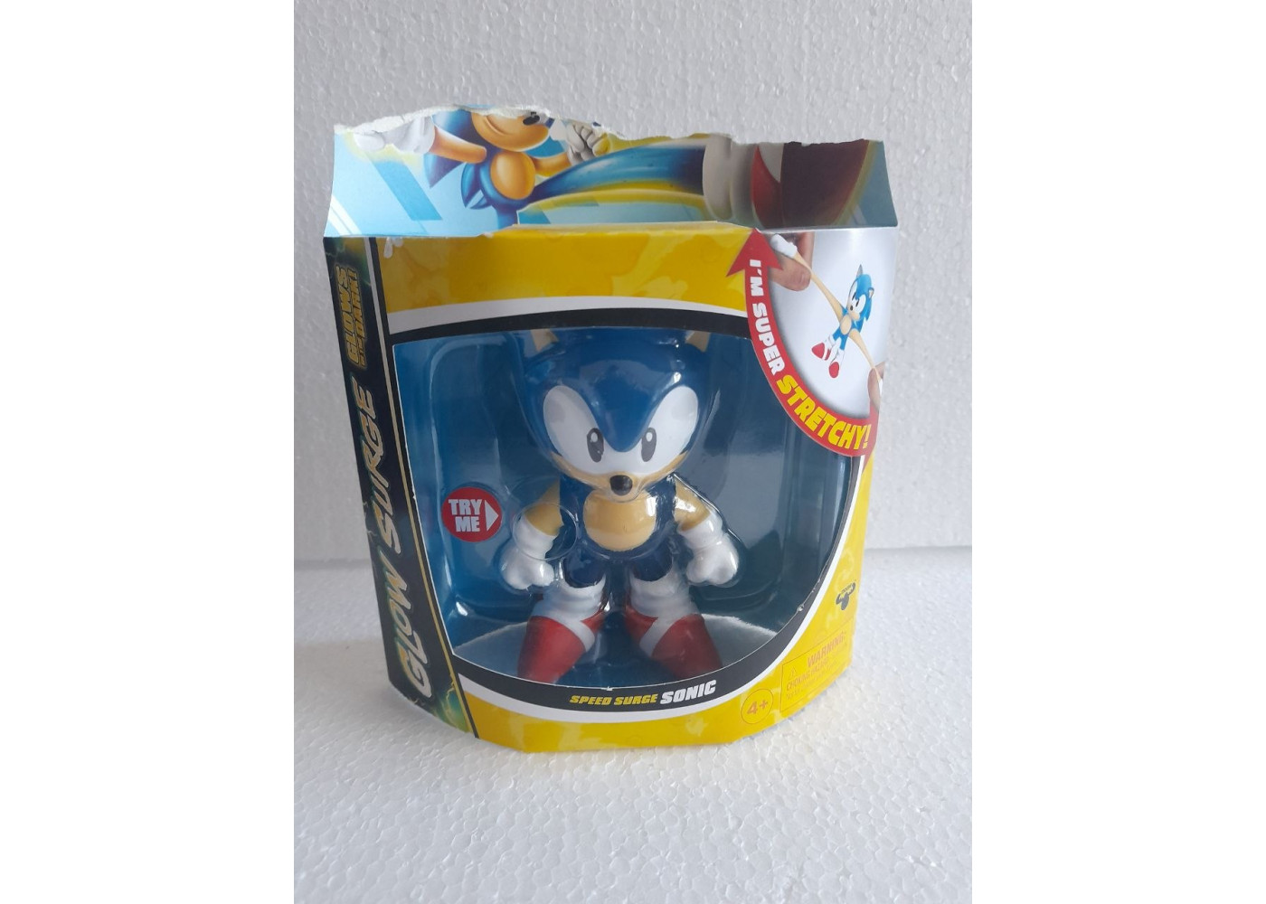 Фігурка Стретч-Антистрес (Уцінка) Goo Jit Zu Соник Світиться у Темряві Sonic The Hedgehog Glow Surge B42745