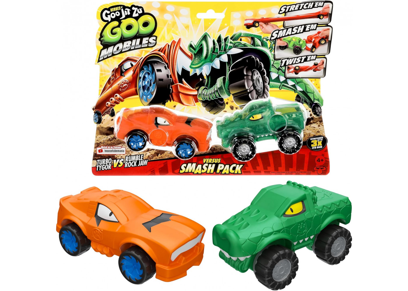 Фигурки Стретч-Антистрес Goo Jit Zu Турбо Тигр и Крокодил Mobiles Versus Turbo Tygor VS Rumble Rock Jaw 42674