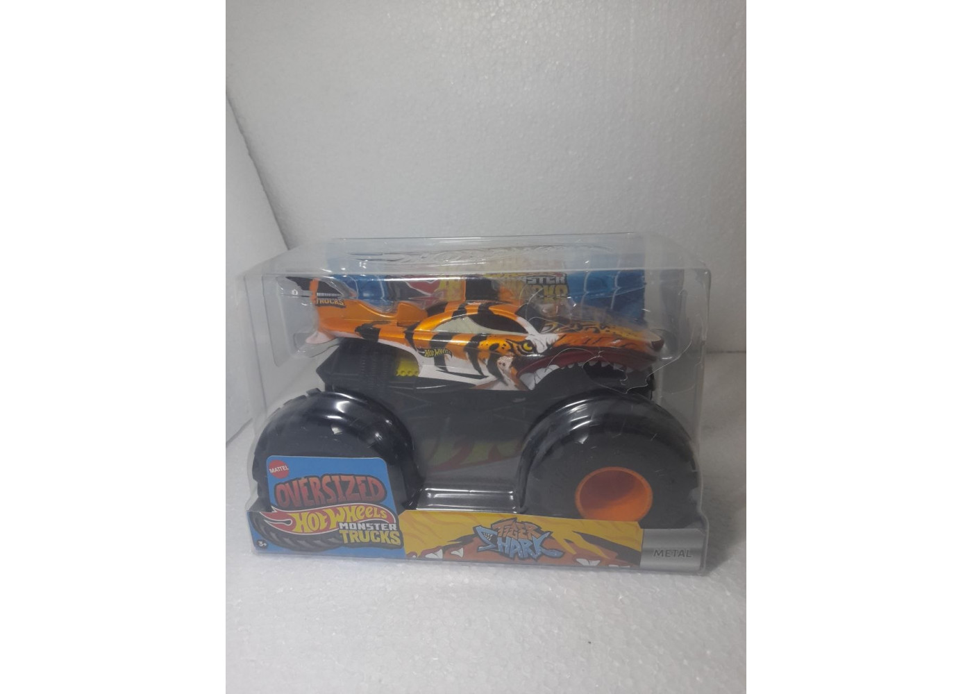 Джип Хот Вилс (Уценка) Монстр Трак Тигровая Акула Hot Wheels Monster Trucks Tiger Shark Mattel BGCX21