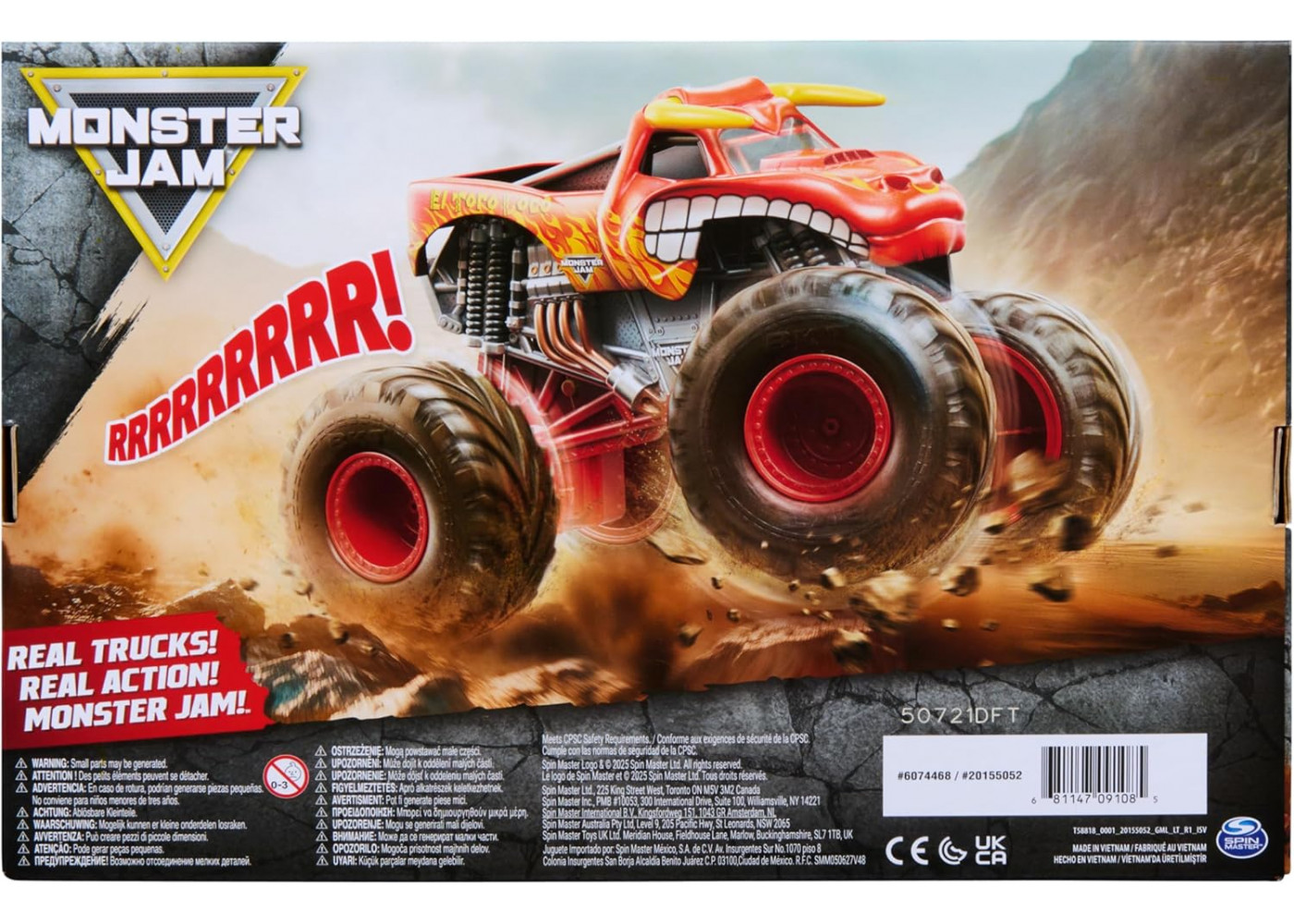 Джип Монстер Джем 1:18 El Toro Loco Rev N Roar Monster Jam Spin Master 6074468