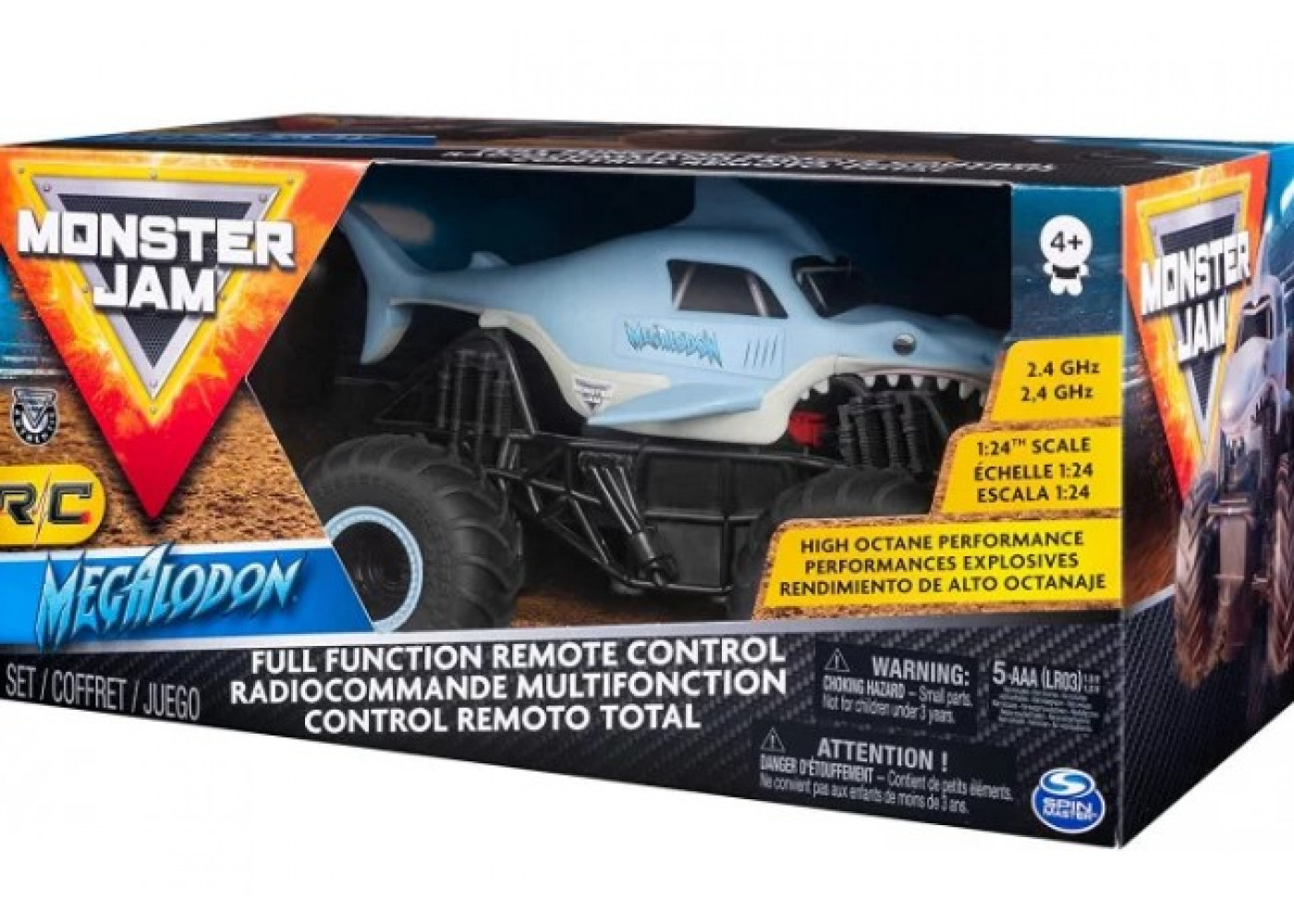 Джип Монстер (Прим'ята Коробка) Джем Мегалодон на Пульті Управління Monster Jam Megalodon Spin Master B6044952