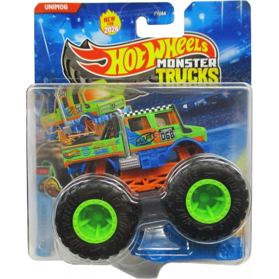 Хот Вілс Монстр Трак 1:64 UNIMOG Monster Trucks Mattel JHY34