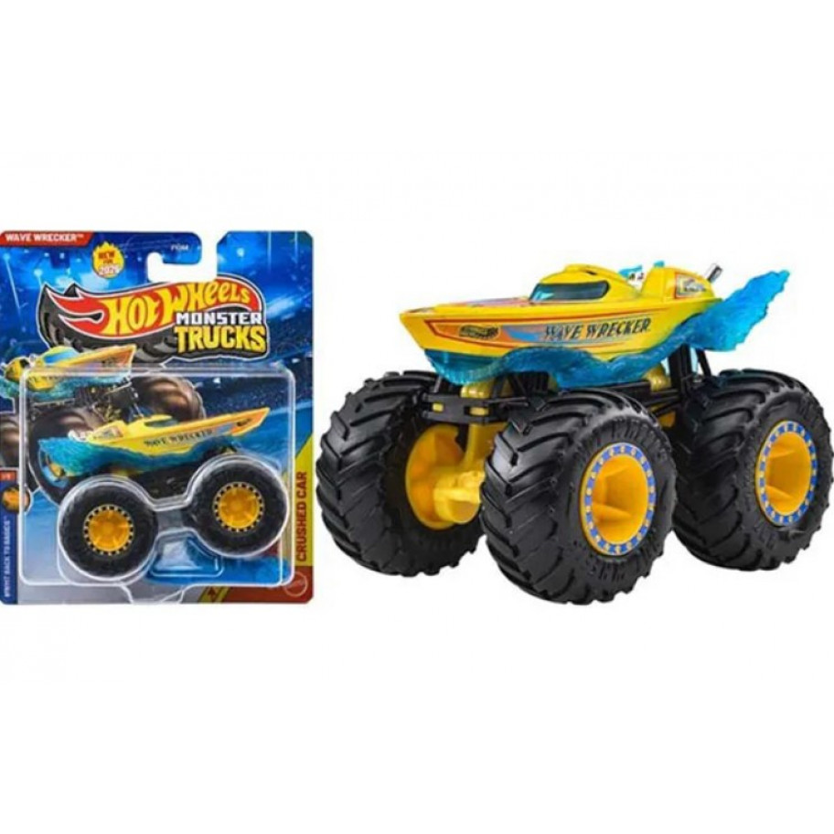 Хот Вилс Монстр Трак 1:64 Wave Wrecker Monster Trucks Mattel JHY22