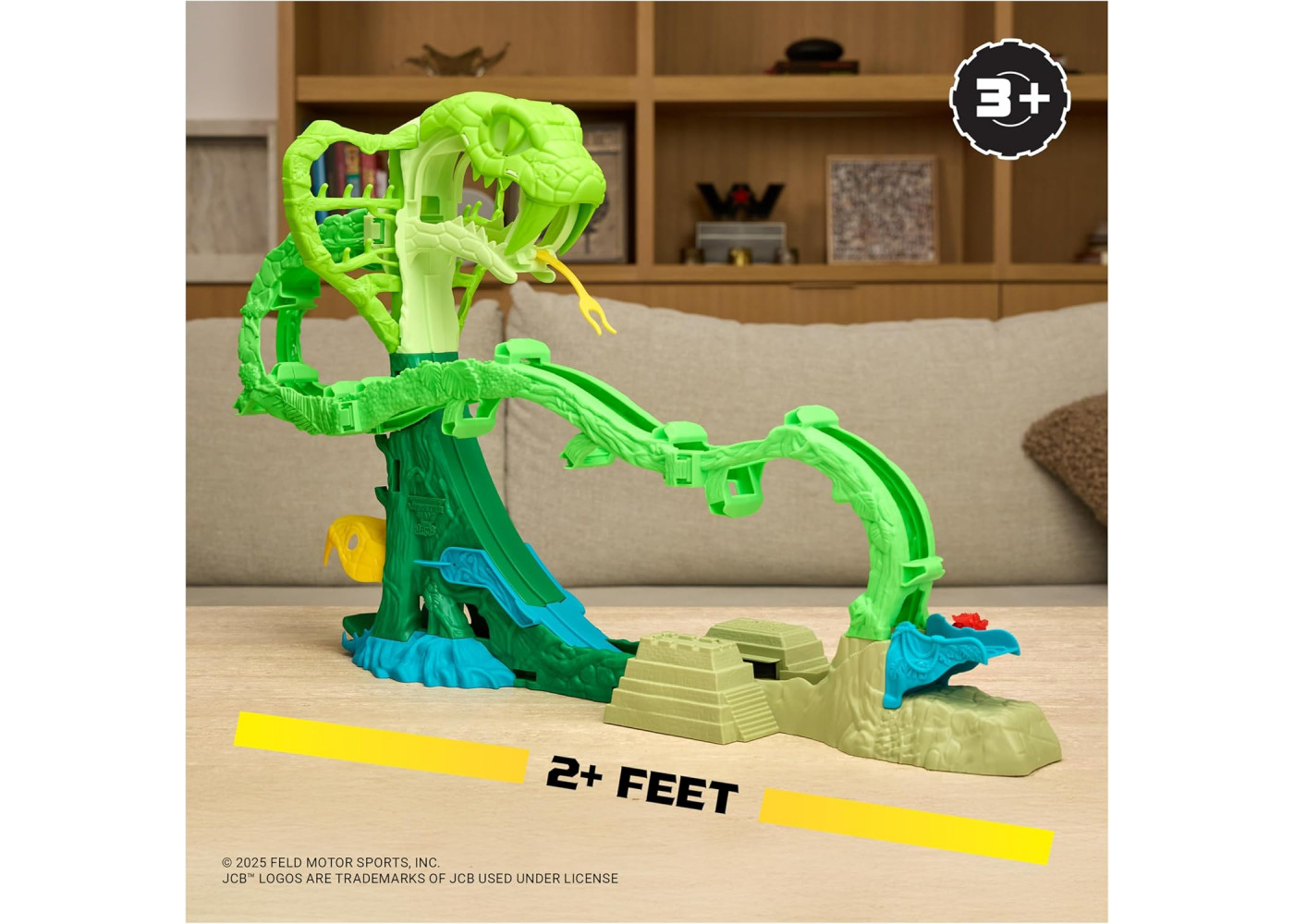 Игровой Набор Монстер Джем 2 Машинки 1:87 и Пусковая Установка Cobra’s Crazy Escape Spin Maste 6075204