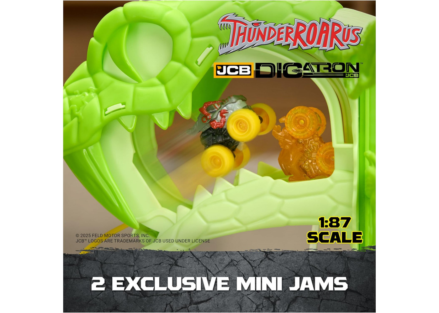 Игровой Набор Монстер Джем 2 Машинки 1:87 и Пусковая Установка Cobra’s Crazy Escape Spin Maste 6075204