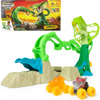 Игровой Набор Монстер Джем 2 Машинки 1:87 и Пусковая Установка Cobra’s Crazy Escape Spin Maste 6075204