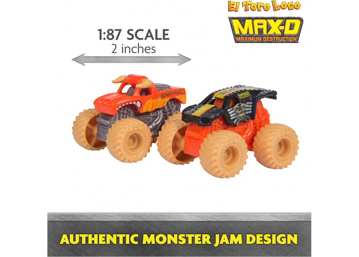 Игровой Набор Монстер Джем 2 Машинки 1:87 и Пусковая Установка El Toro Loco Venom Velocity Scorpion Spin Master 6069752