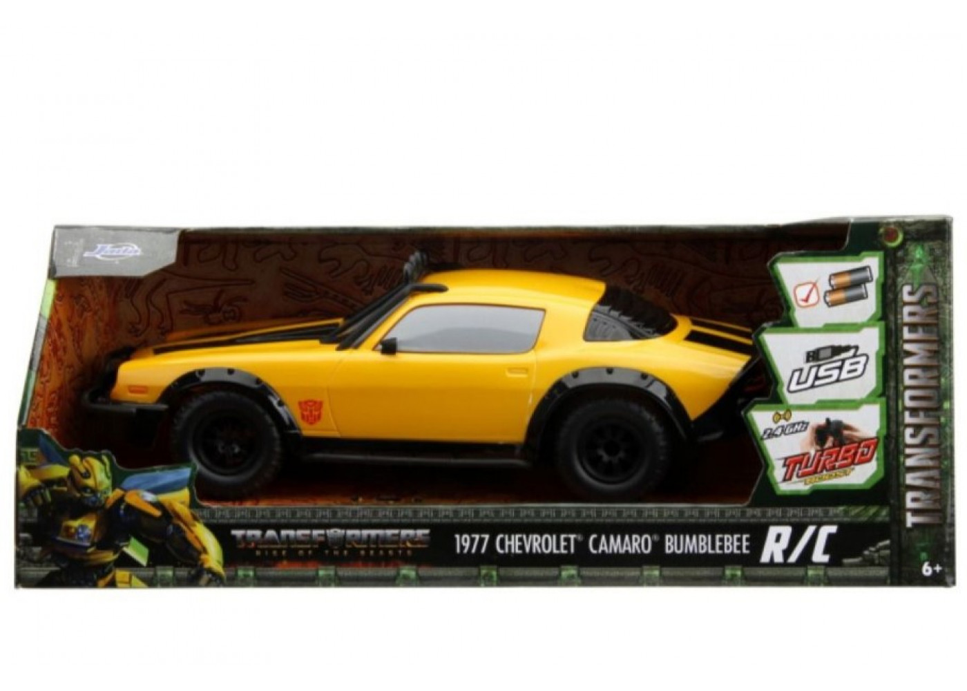 Машинка Шевроле Камаро 1:16 Chevrolet Camaro 1977 Bumblebee Transformers R/C Hollywood Rides Jada Toys 84904