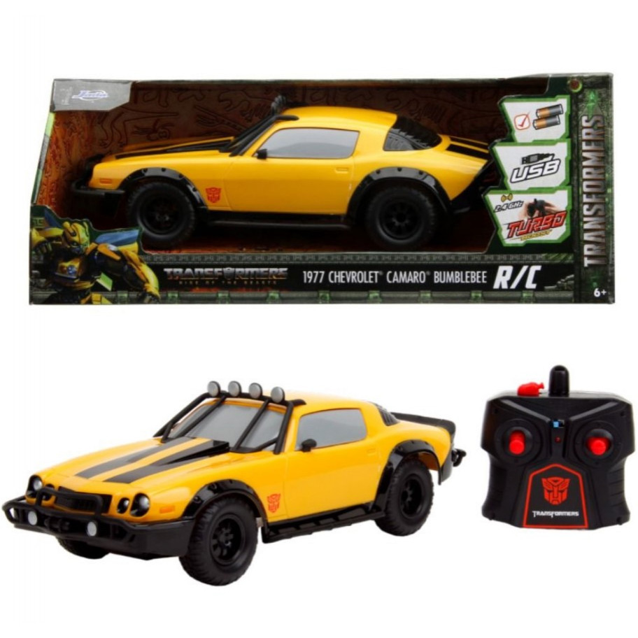 Машинка Шевроле Камаро 1:16 Chevrolet Camaro 1977 Bumblebee Transformers R/C Hollywood Rides Jada Toys 84904