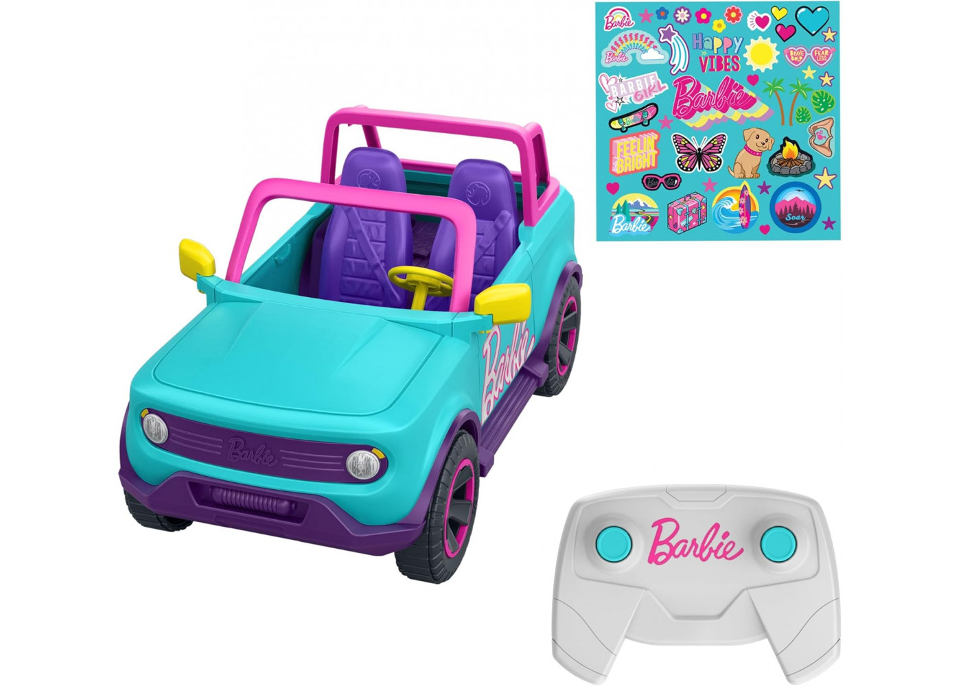Машинка Хот Вілс Позашляховик для Барбі на пульті 32 см Hot Wheels Barbie RC SUV Remote-Control Mattel HTP53