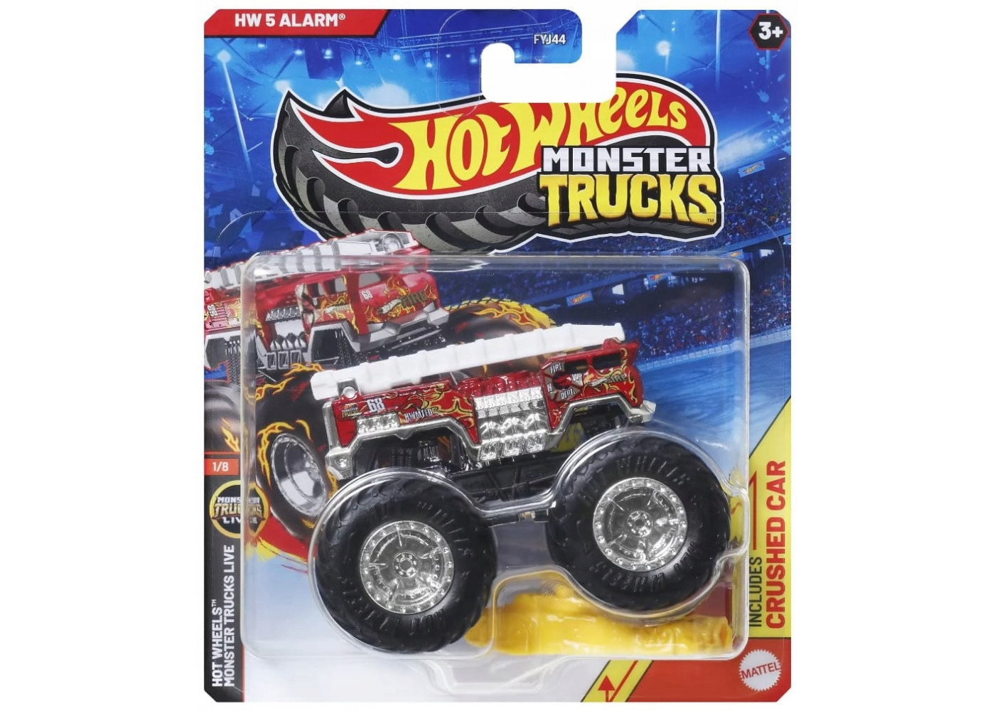 Машинка Хот Вілс Монстер Трак 5 Аларм 1:64 Monster Trucks 5 Alarm Hot Wheels JDP76