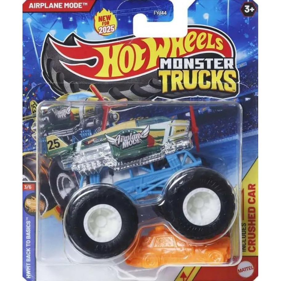 Машинка Хот Вілс Монстер Трак 1:64 Monster Trucks Airplane Mode Hot Wheels Mattel JCD71