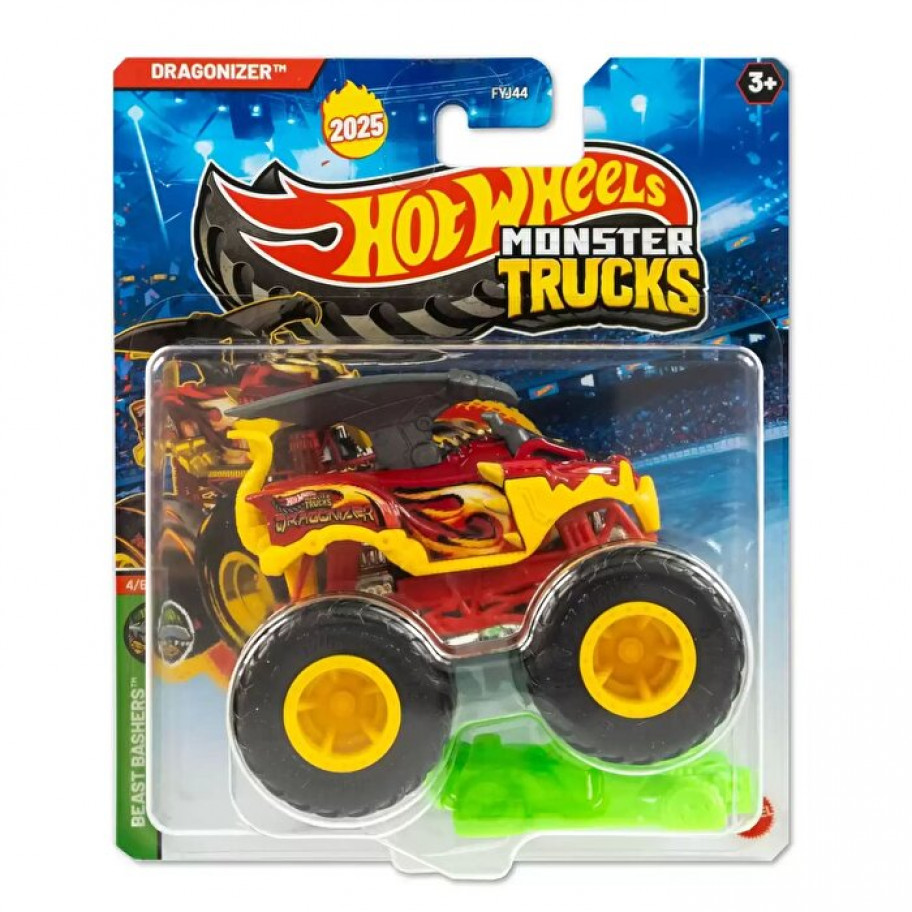 Машинка Хот Вилс Монстер Трак Драгонайзер 1:64 Monster Trucks Dragonizer Hot Wheels JCD69