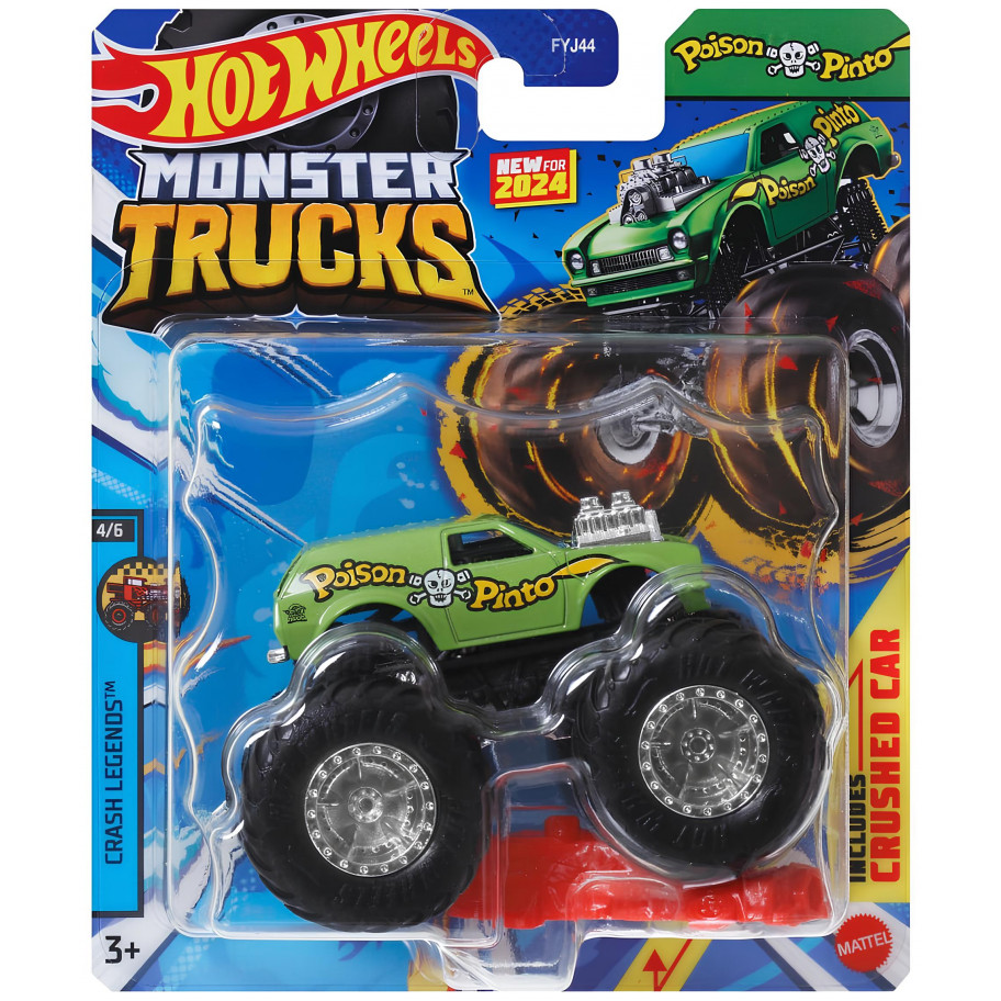 Машинка Хот Вілс Монстер Трак Поізон Пінто 1:64 Monster Trucks Poison Pinto Hot Wheels HTM31