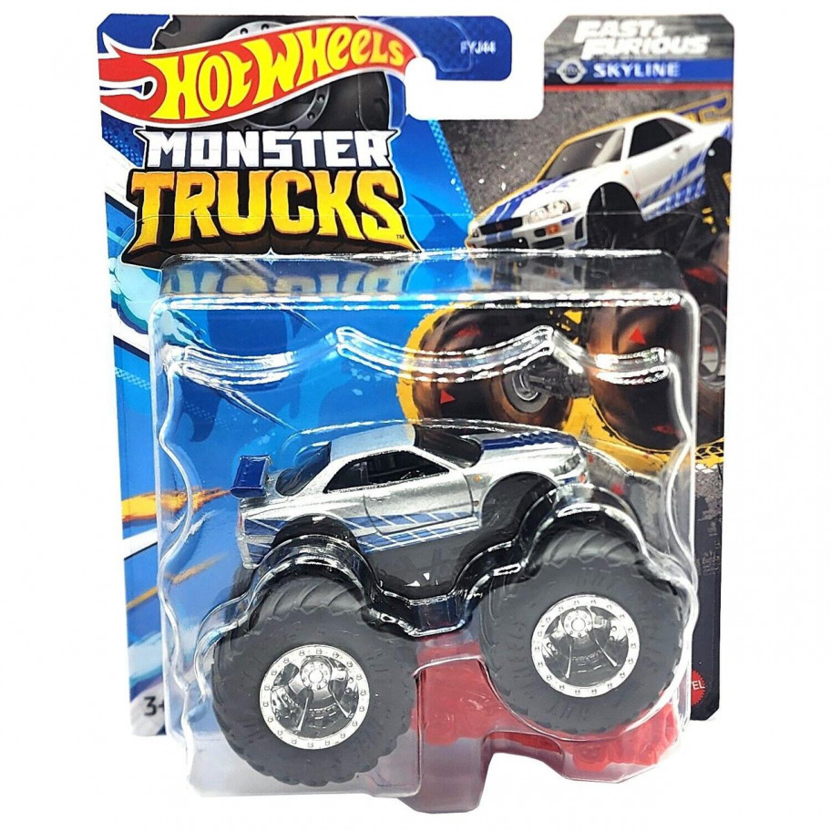 Машинка Хот Вилс Монстер Трак Ниссан Скайлайн 1:64 Monster Trucks Fast & Furious Nissan Skyline Hot Wheels JDP79