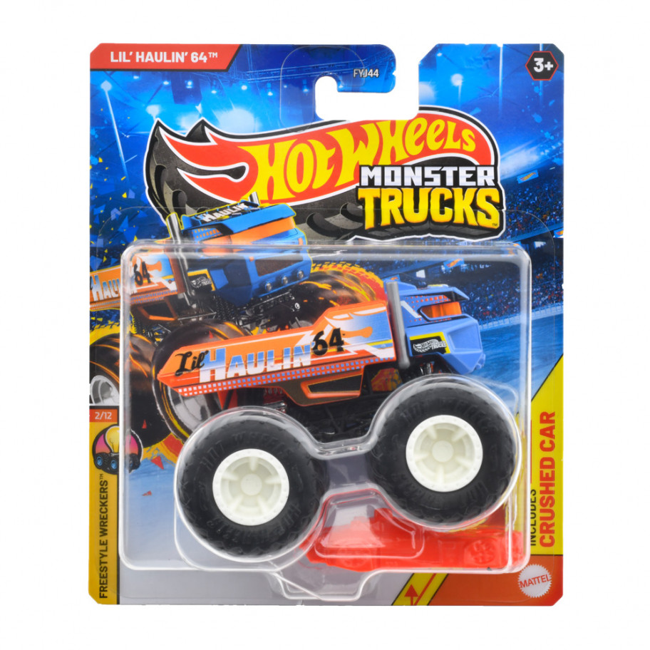 Машинка Хот Вілс Монстер Трак Ліл Хаулінь 1:64 Monster Trucks Lil' Haulin' 64 Hot Wheels JCD76