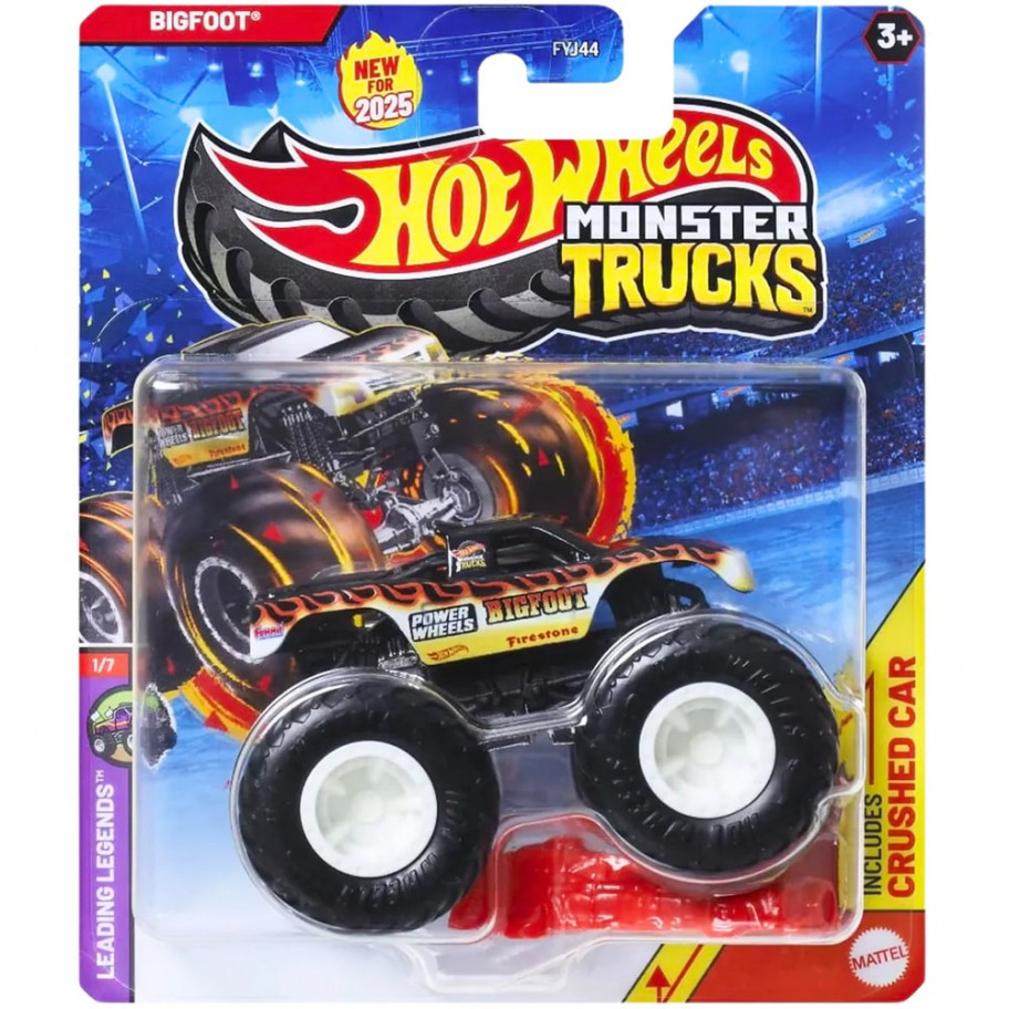 Машинка Хот Вілс Монстер Трак Бігфут 1:64 Monster Trucks BIGFOOT Hot Wheels JCD86