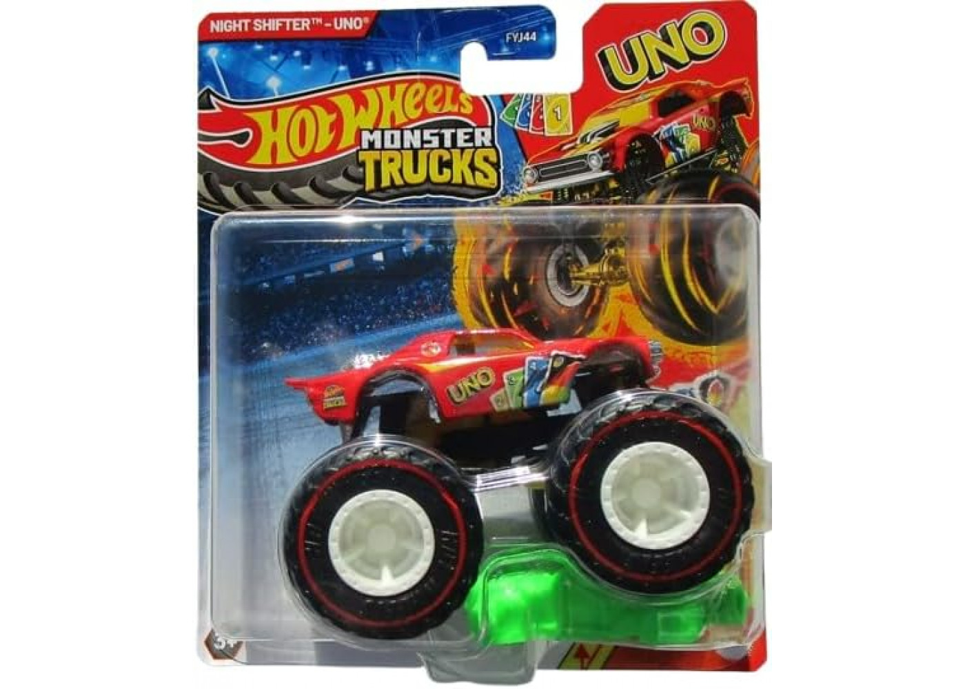 Машинка Хот Вілс Монстер Трак Уно 1:64 Monster Trucks Night Shifter Uno Hot Wheels JCF12