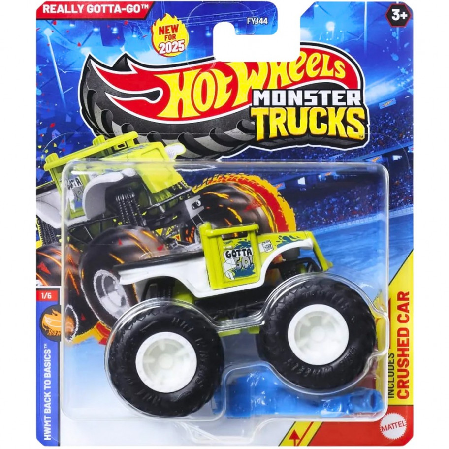Машинка Хот Вилс Монстер Трак 1:64 Monster Trucks Really Gotta-Go Hot Wheels JCD65