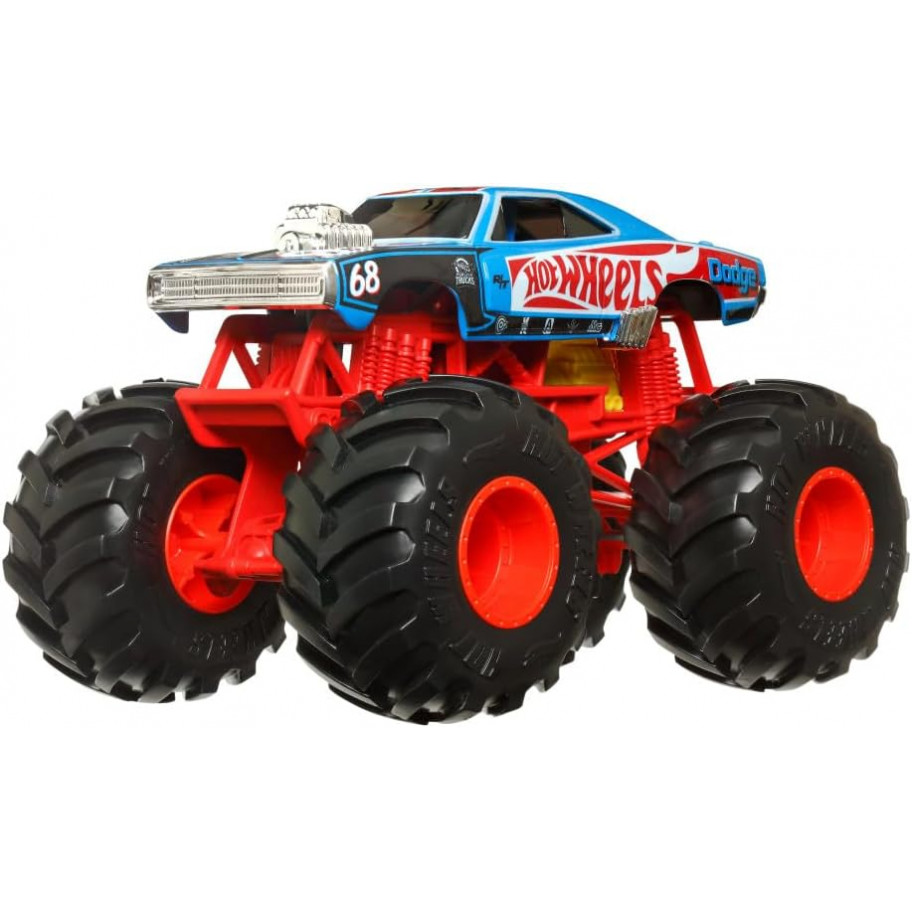 Машинка Хот Вілс Монстр Трак 1:24 Додж Monster Trucks Dodge R/T Hot Wheels HKM56