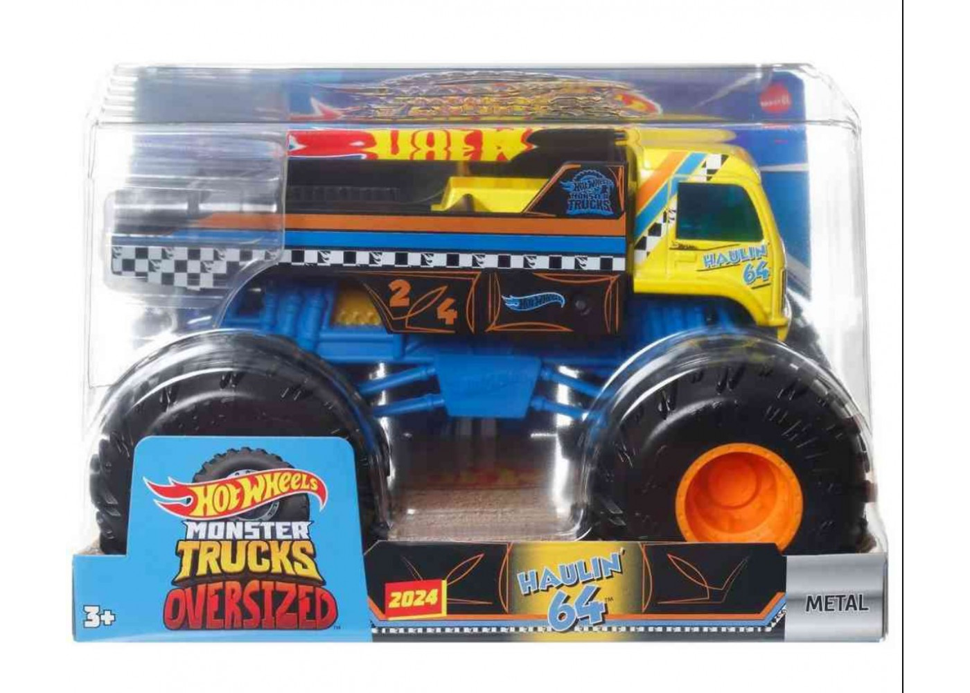 Машинка Хот Вилс Монстр Трак 1:24 Хаулин Monster Trucks Haulin 64 Hot Wheels HTM79