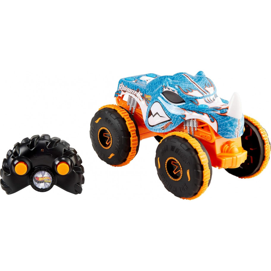 Машинка Хот Вилс Монстер Трак 1:24 Риномит на пульте RC Monster Trucks Rhinomite Hot Wheels JBK11