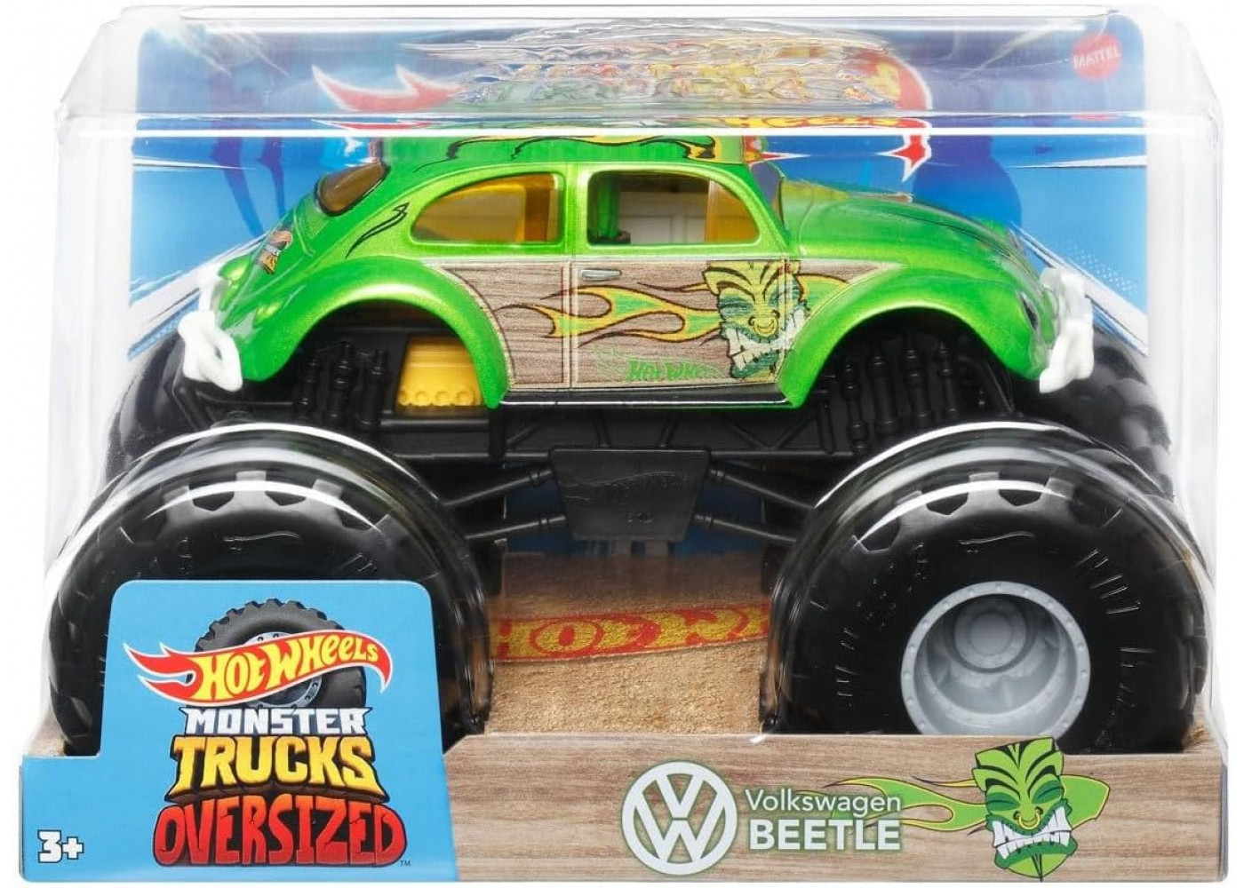 Машинка Хот Вилс Монстр Трак 1:24 Фольксваген Жук Monster Trucks Volkswagen Beetle Hot Wheels HKM52