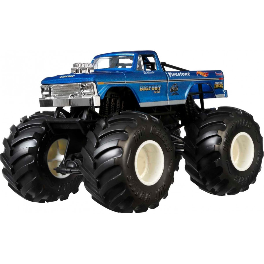 Машинка Хот Вілс Монстр Трак 1:24 Бігфут Monster Trucks Bigfoot Hot Wheels Mattel GWL11