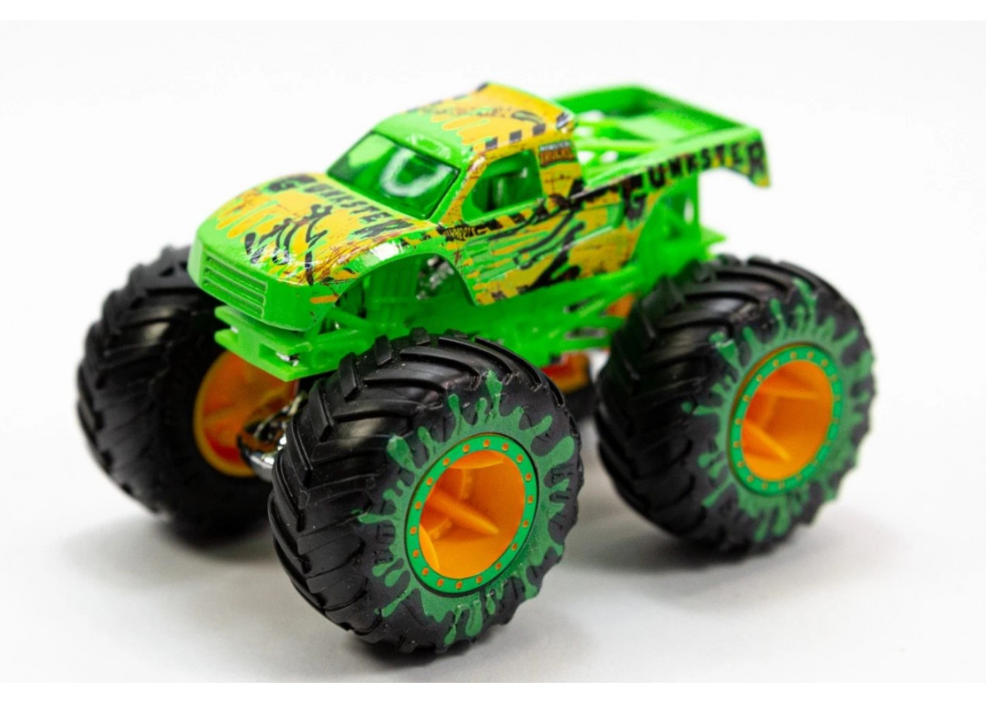 Машинка Хот Вілс Монстр Трак Ганкстер 1:64 Monster Trucks Gunkster Hot Wheels JKJ91