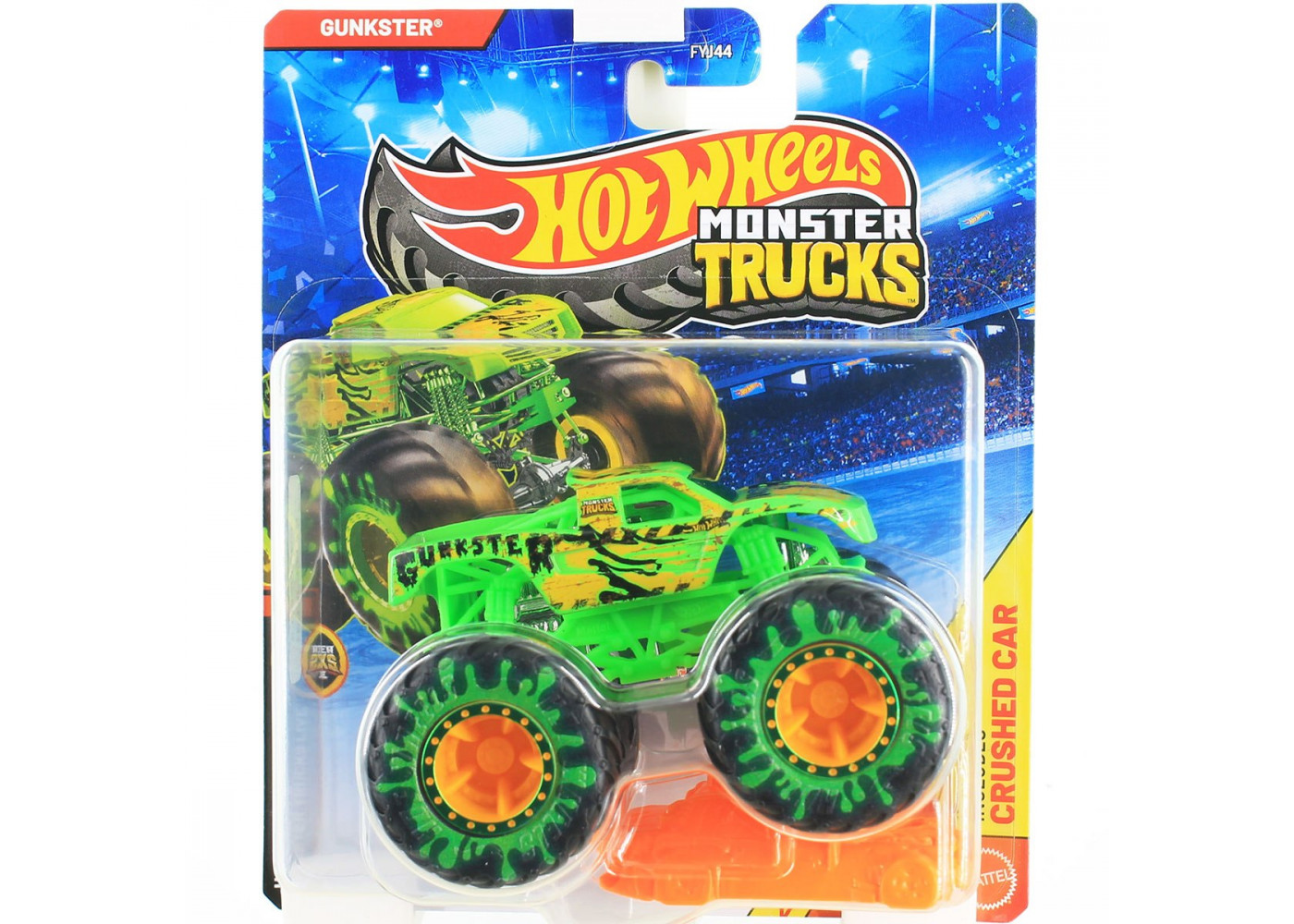 Машинка Хот Вілс Монстр Трак Ганкстер 1:64 Monster Trucks Gunkster Hot Wheels JKJ91