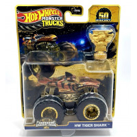 Машинка Хот Вилс Монстр Трак 1:64 Monster Trucks HW Tiger Shark 50 Bigfoot Trophy Champions Mattel JDV02