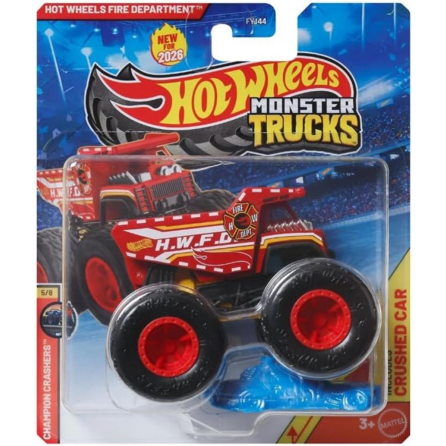 Машинка Хот Вилс Монстр Трак 1:64 Monster Trucks Fire Department Hot Wheels JHY62