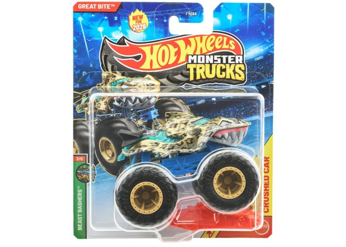 Машинка Хот Вілс Монстр Трак 1:64 Monster Trucks Great Bite Hot Wheels JHY43