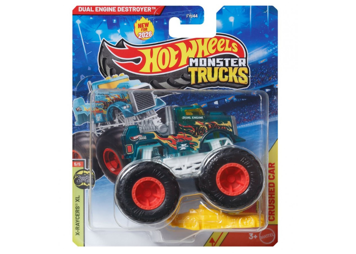 Машинка Хот Вилс Монстр Трак 1:64 Monster Trucks Dual Engine Destroyer Hot Wheels JKJ89