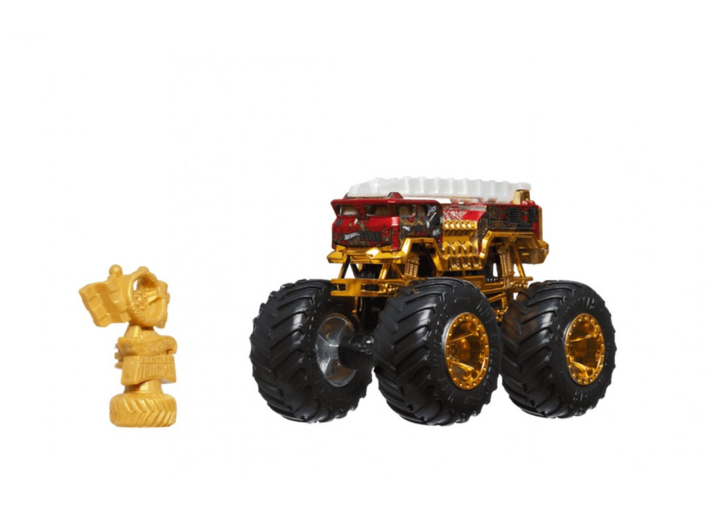 Машинка Хот Вилс Монстр Трак 5 Аларм 1:64 Monster Trucks 5 Alarm Trophy Champions Mattel JDW00