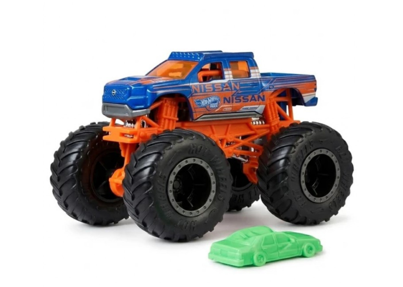 Машинка Хот Вілс Монстр Трак Ніссан Фронтіер 1:64 Monster Trucks Nissan Frontier Hot Wheels JKJ82